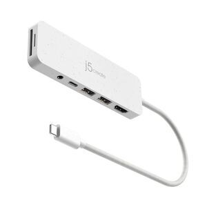 j5create -  USB-C Multi-Port Hub with Power Delivery White